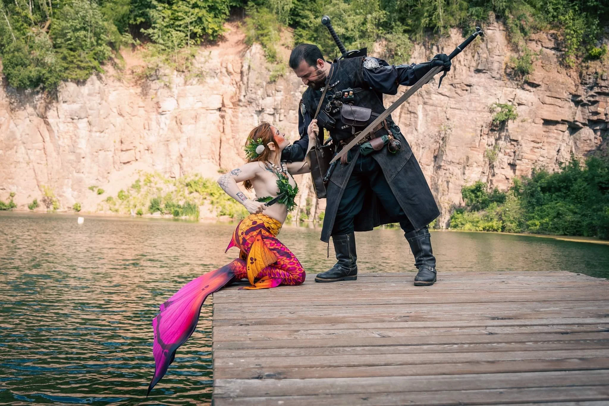Fotografie z fantasy focení v lomu.
