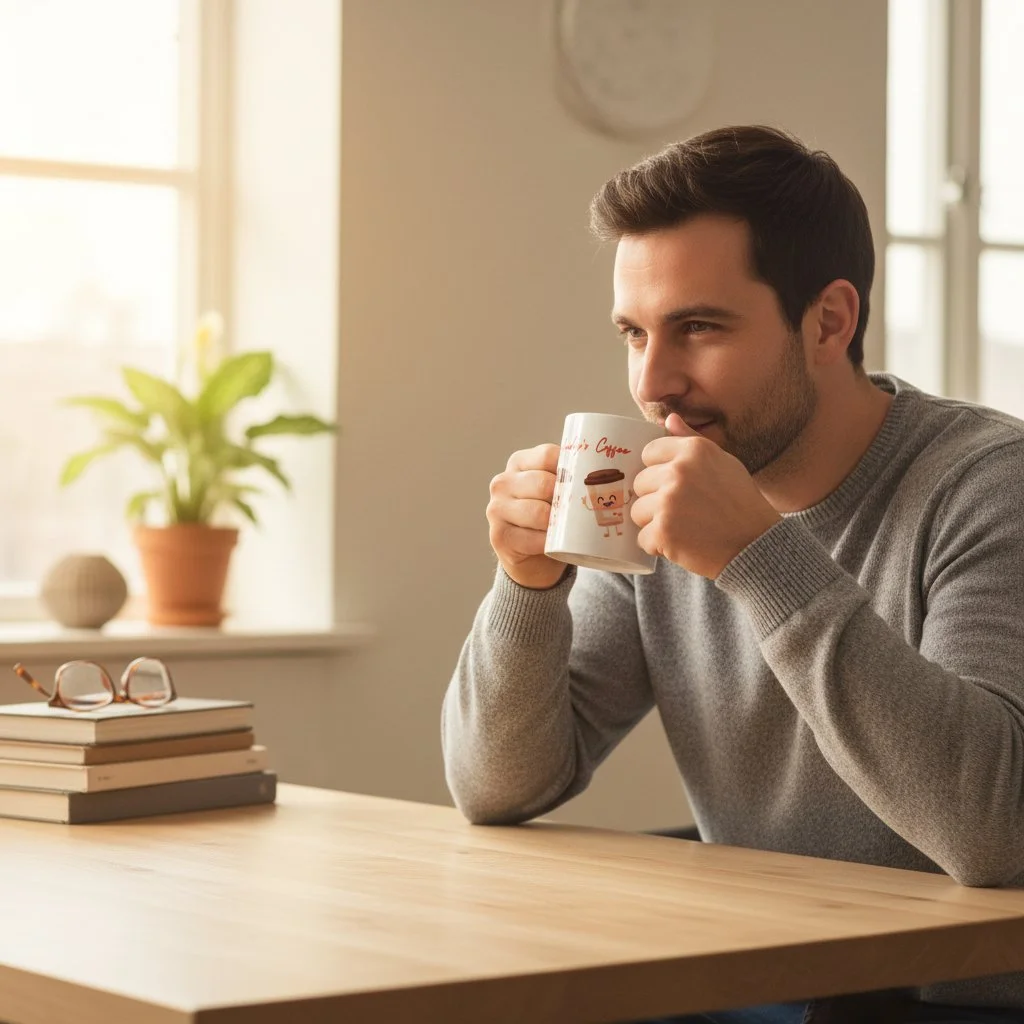 Andy’s Coffee Mug – Personalised Cartoon Cup Design