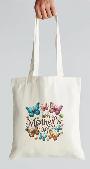 Happy Mother’s Day Butterfly Tote Bag – Colourful Gift for Mum