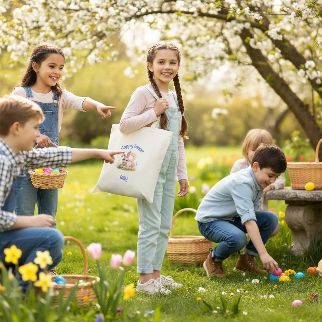 Easter Bunny Letter - Personalised Easter Tote Bag