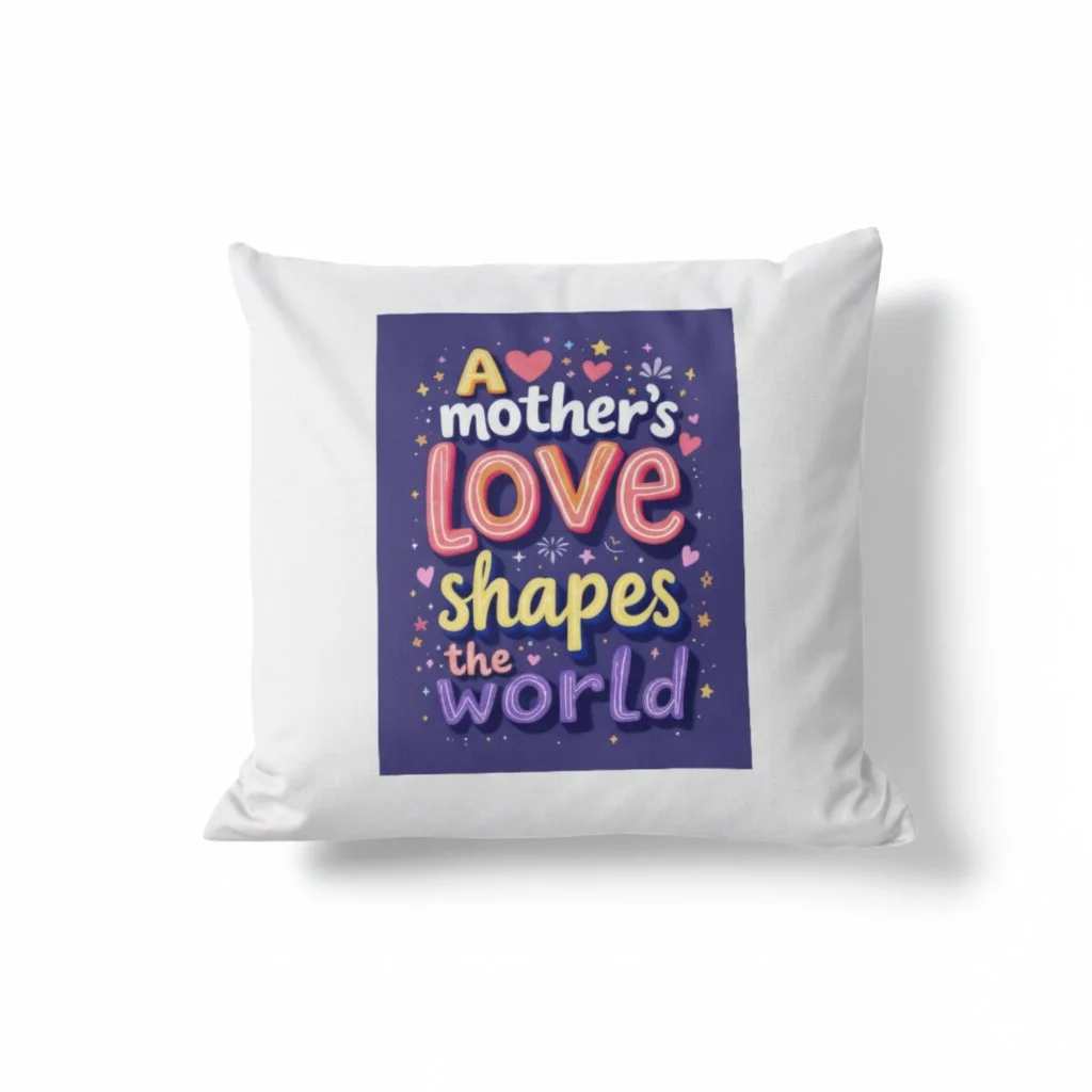 A Mother’s Love Shapes the World Cushion Cover (45cm x 45cm)