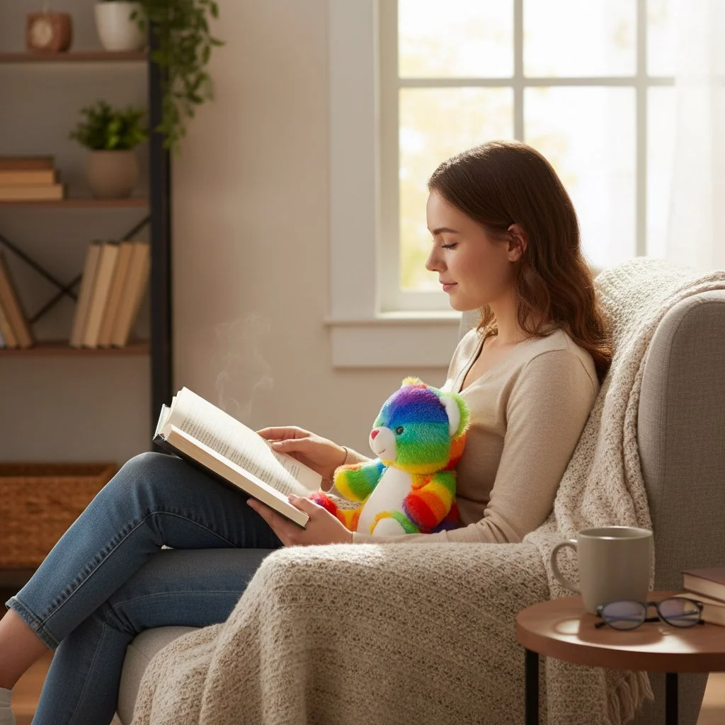 🌈 Personalised Rainbow Teddy Bear – Colourful, Cuddly & Customisable