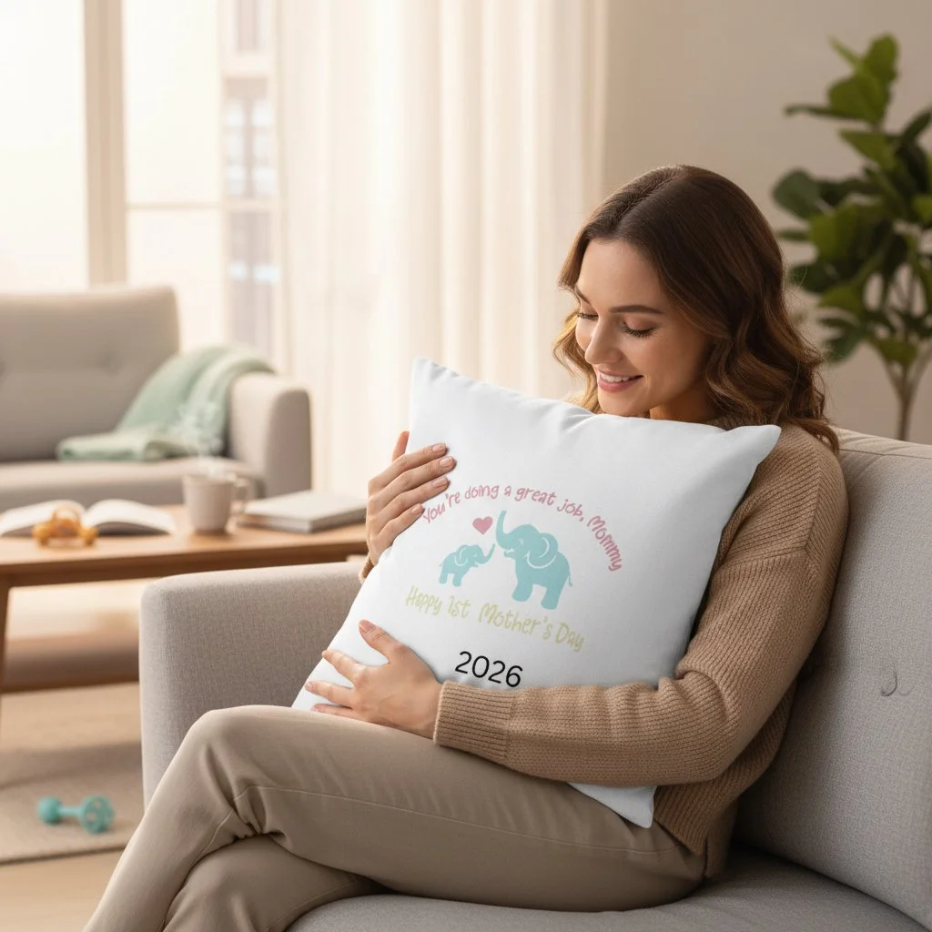 You’re Doing a Great Job, Mommy – Happy 1st Mother’s Day 2026 Cushion Cover