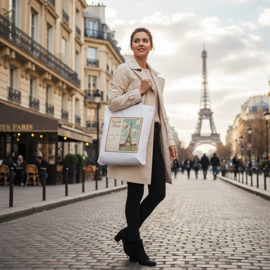 Vintage Postcard Tote Bag Collection