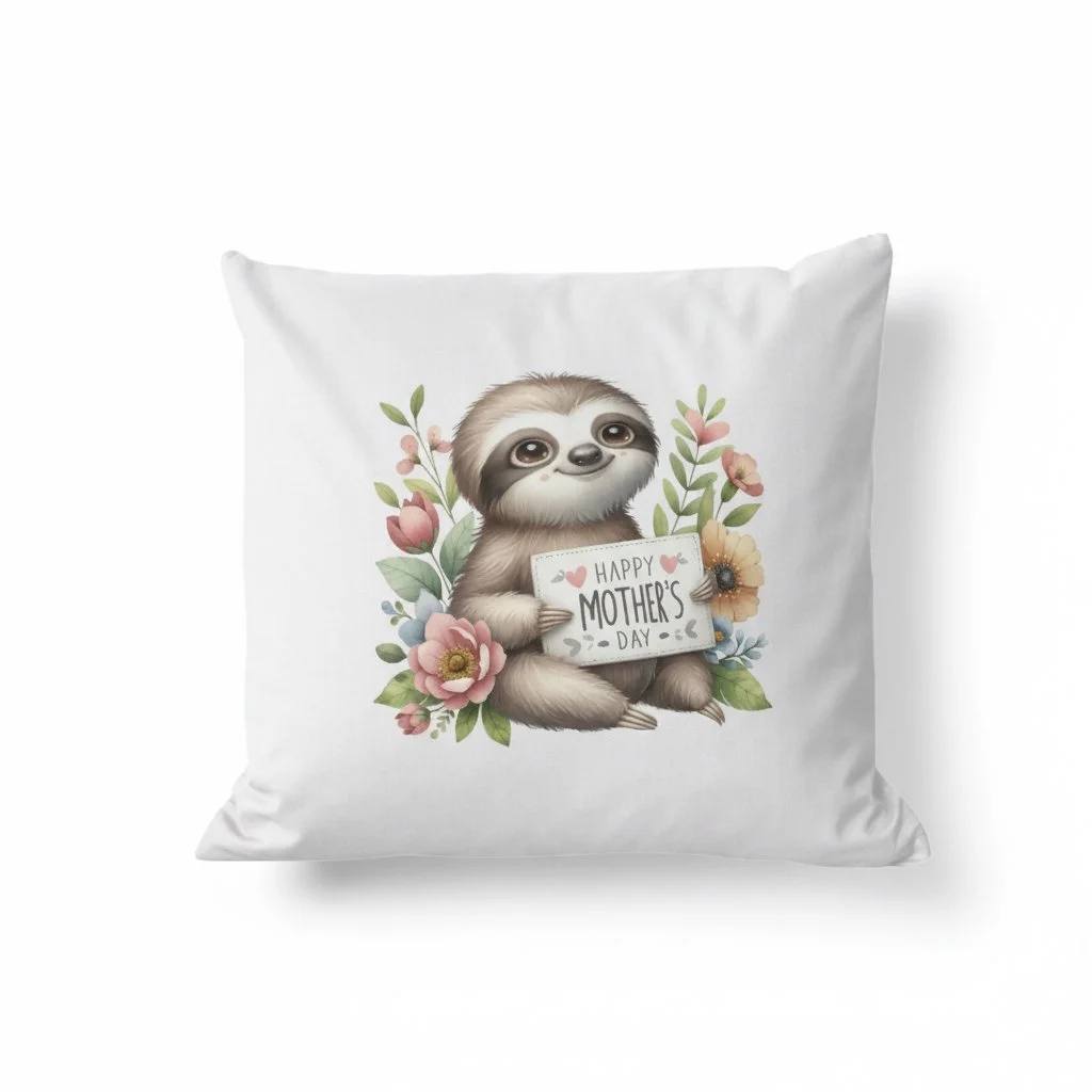 Mother’s Day Sloth Cushion Cover (45cm x 45cm)