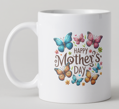 Happy Mother’s Day Butterfly Mug – Colourful Gift for Mum