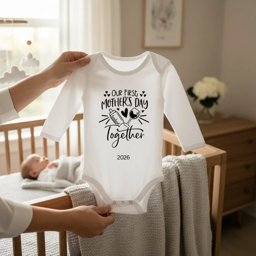 Our First Mother’s Day Together – 2026 Baby Onesie