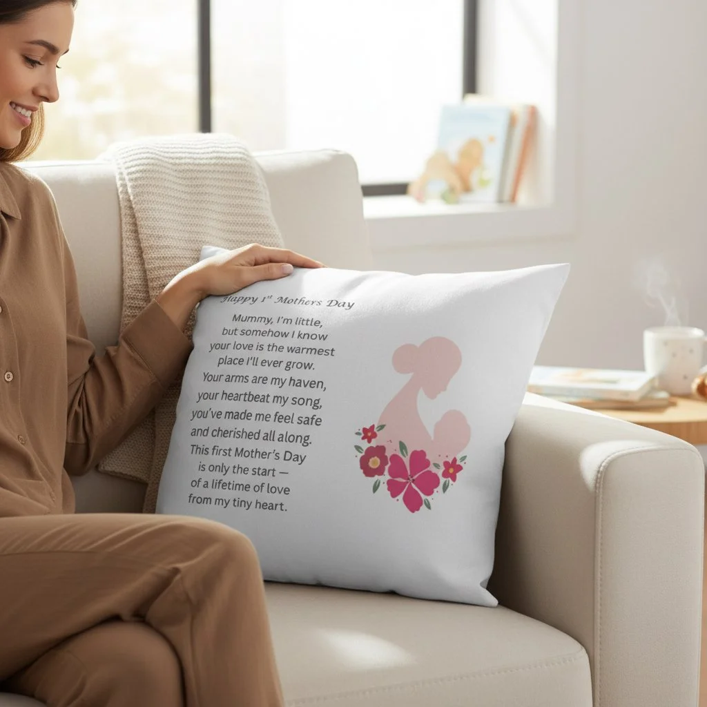 Happy 1st Mother’s Day – Sentimental Poem Cushion Cover