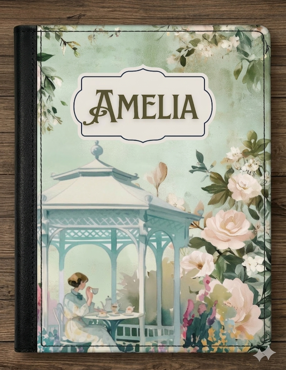 🌿 Personalised Garden Tea Room Passport Cover