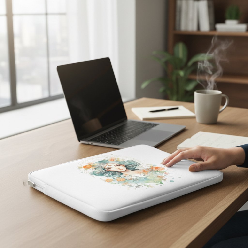 Protect your tech in style with the Flora Virgo Laptop Sleeve, featuring a dreamy zodiac floral illustration. Available in 13” and 15”.