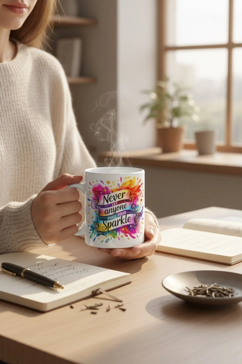 Never Anyone Dull Your Sparkle Mug