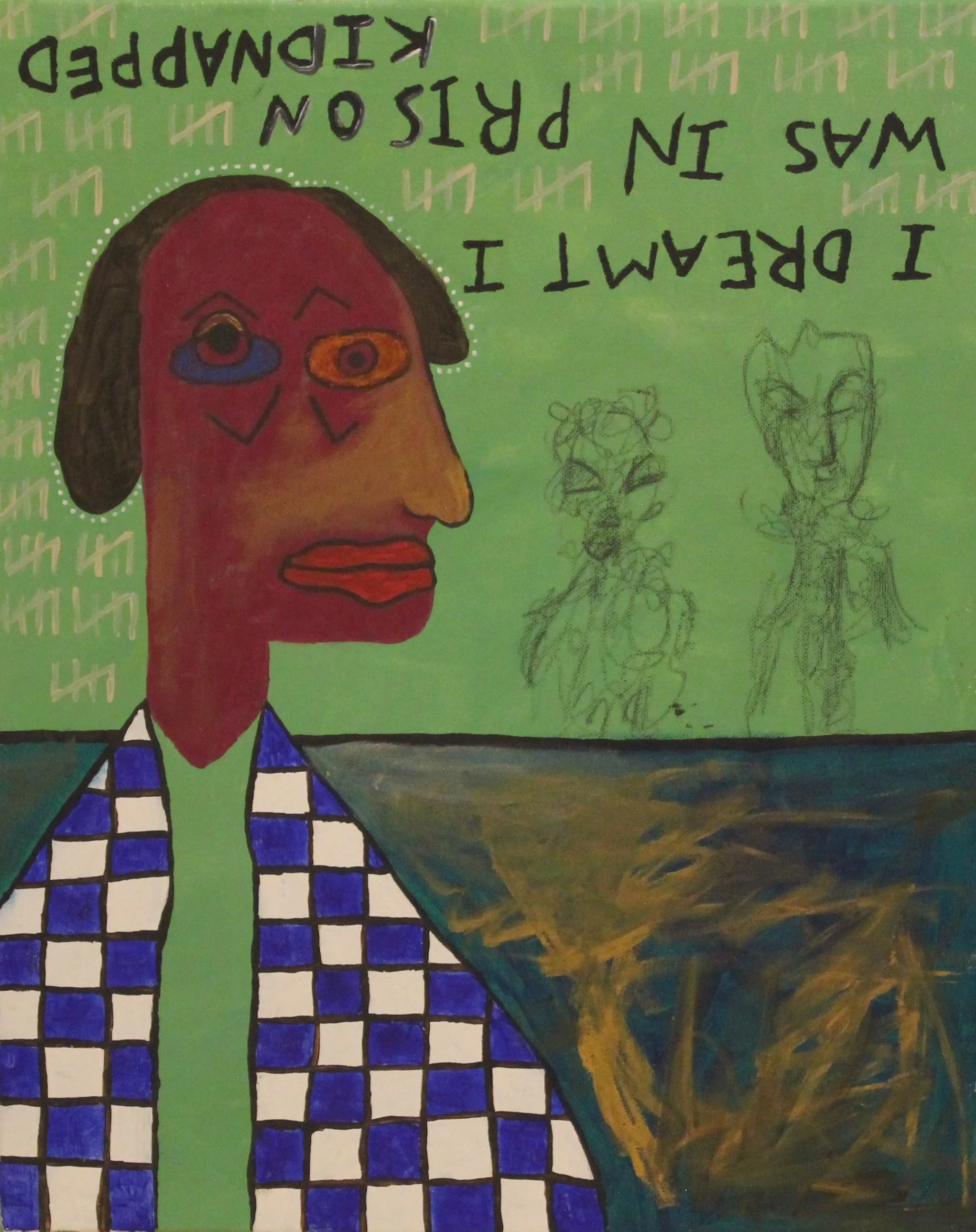 painting by dr miriam schechter - i dreamt i was in prison kidnapped