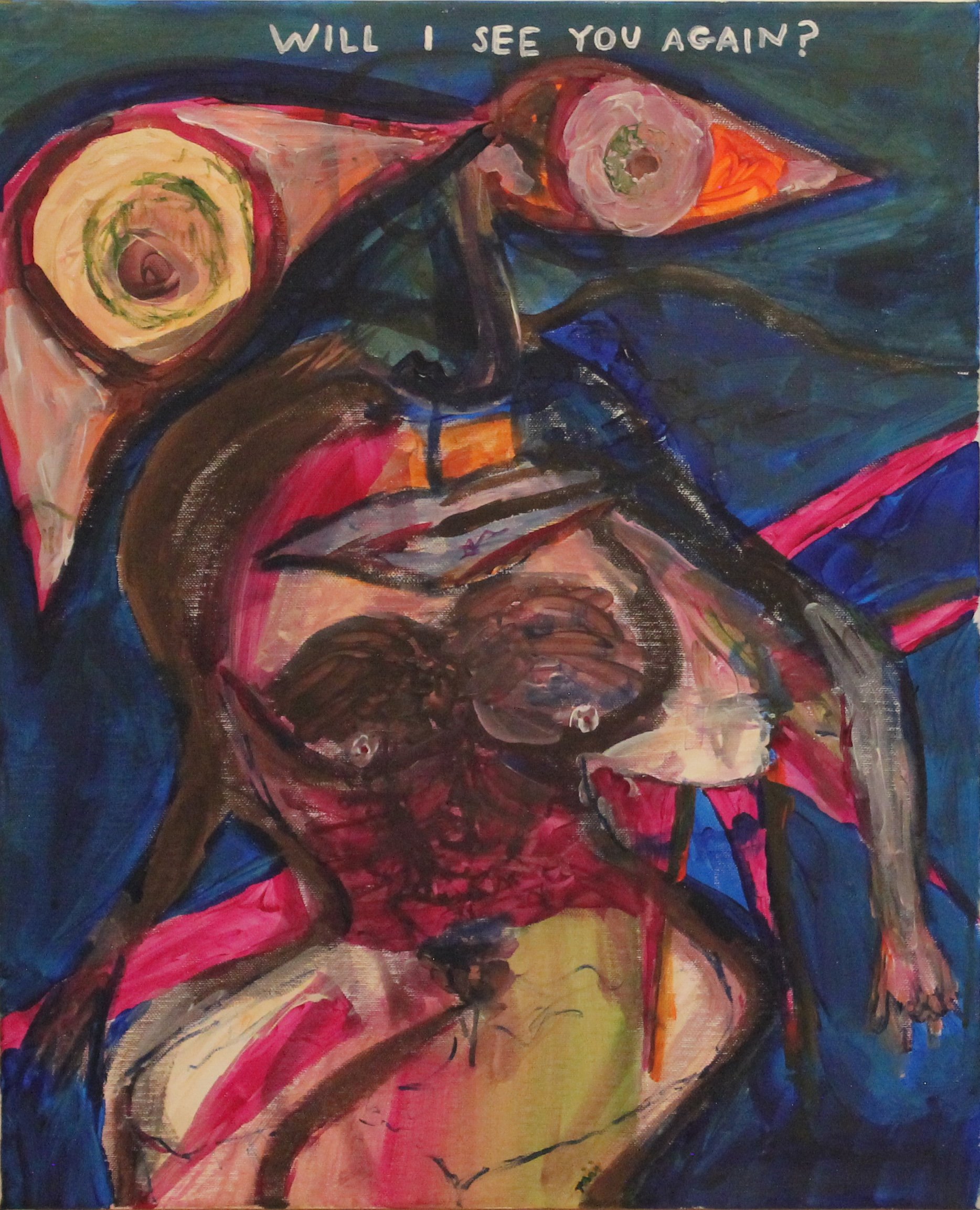 painting by dr miriam schechter - will i see you again?