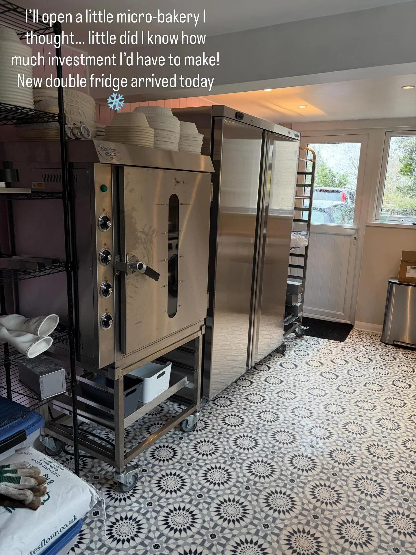 The bakery has been coming along really well. We&rsquo;ve had a soft launch with just a couple of villages and it&rsquo;s gone down great. I am so appreciative of all the support everyone has given me. 
My professional double fridge has just arrived.