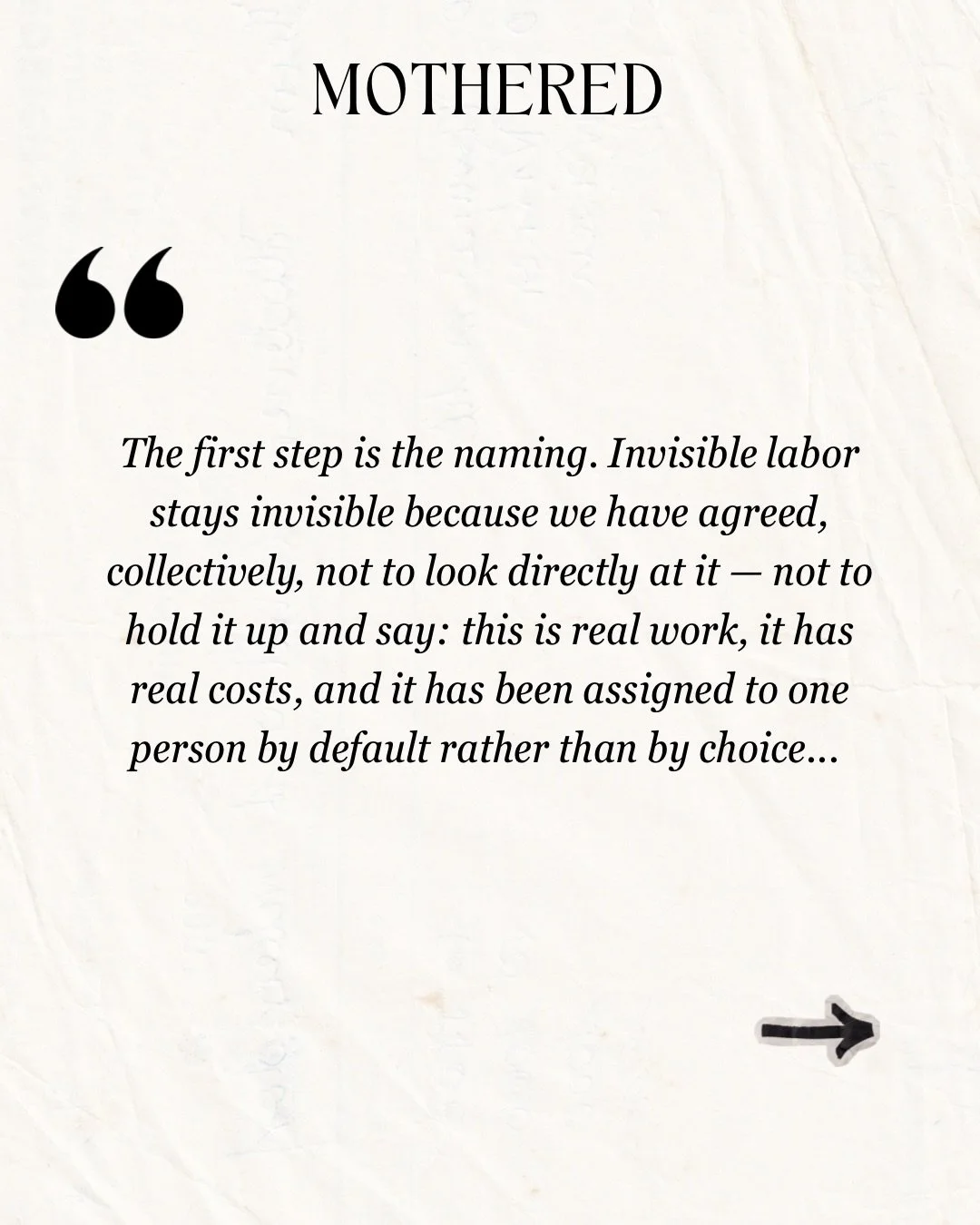 Mothers deserve supportive systems so we aren&rsquo;t tying to do it all. 
Working mothers disproportionately carry so much invisible labor at work and at home, but the first step is naming it. 

Read the full essay in the Spring issue of Mothered ma
