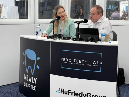 Podcast recording session with microphones and headphones