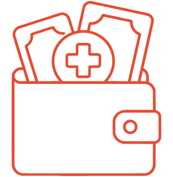 Geldbörse mit Krankenkassenkarten und Geldscheinen