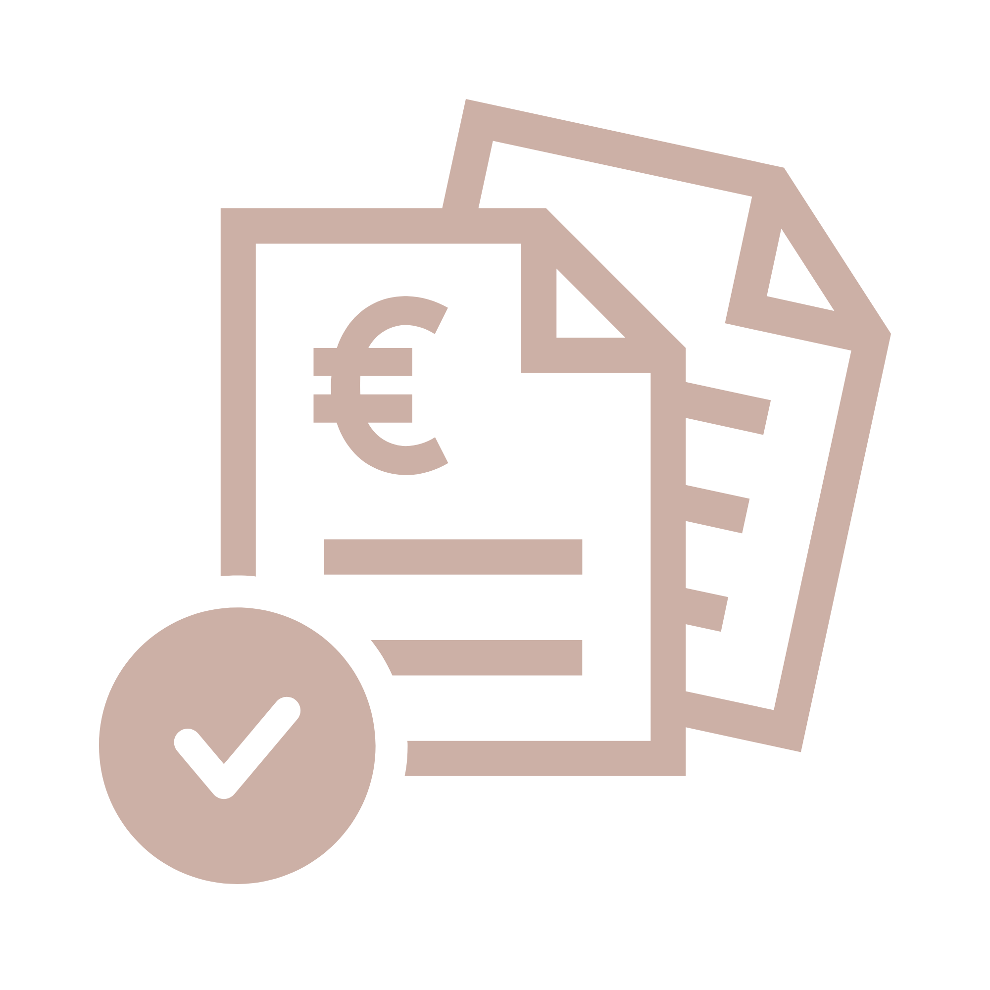 Symbol für Finanzen und Geld, inklusive Euro-Zeichen, mit geometrischen Formen und Balken.