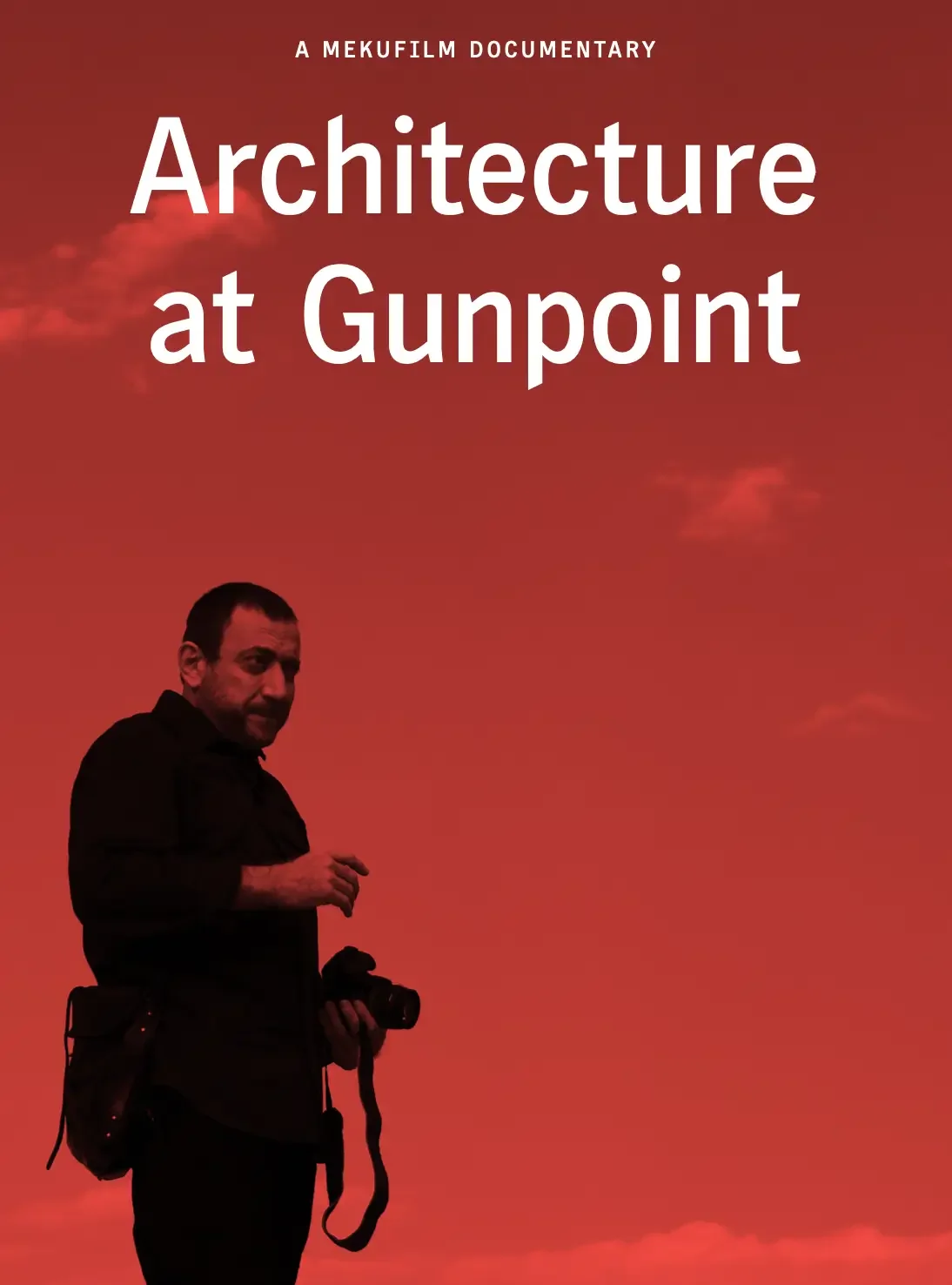 Offizielles Filmposter der High-End TV-Documentary "Architecture at Gunpoint" über den Stararchitekt Bernard Khoury, thematisiert im Spannungsfeld von Konflikt, Libanon und dem modernen Middle East für Sender wie arte.