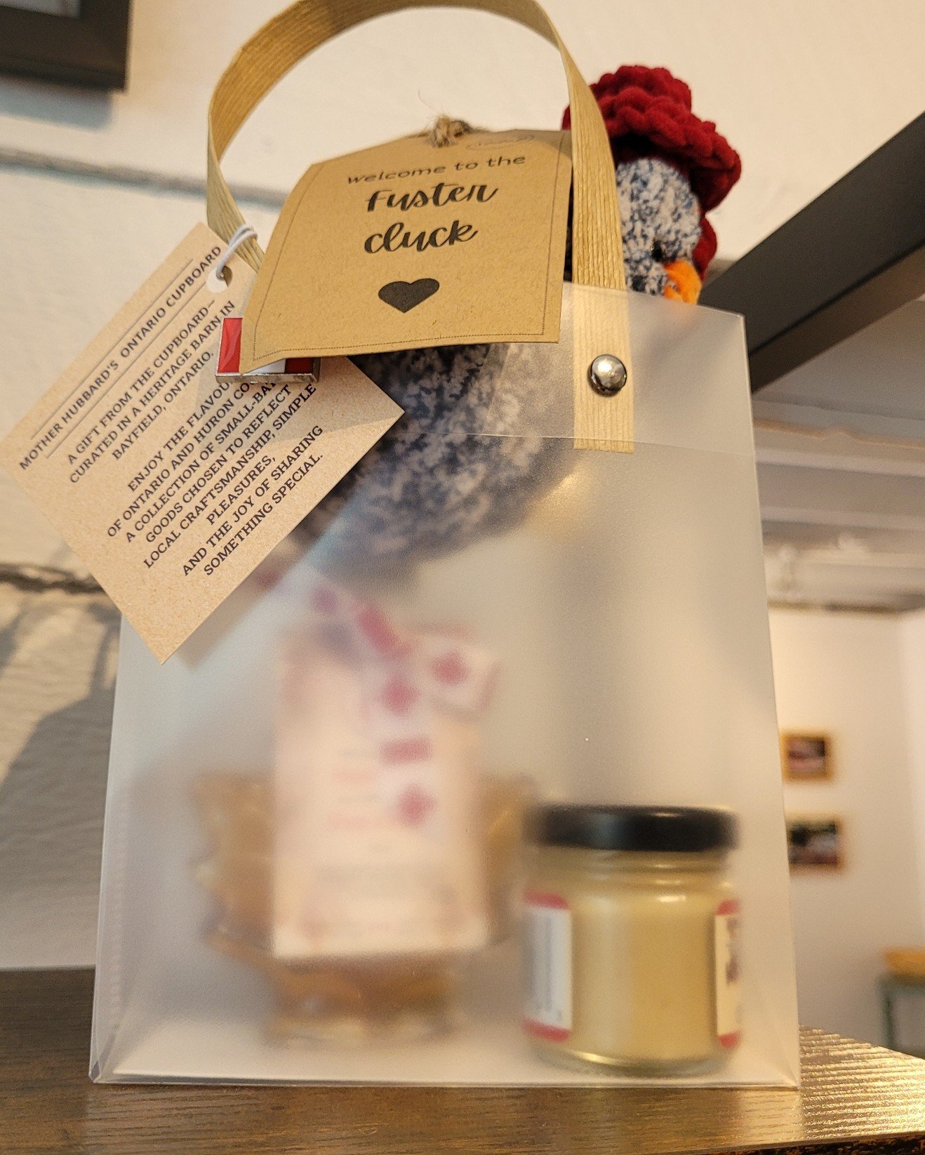 Give a cluck gift bags.