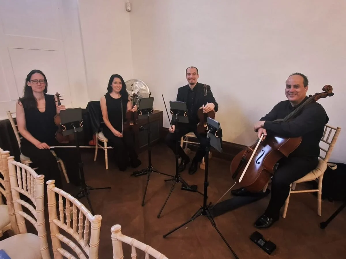 Today we played at the beautiful @thicketpriory for Alex and Kate&rsquo;s wedding. Congratulations to them both on their special day, we loved their music requests! 🎵