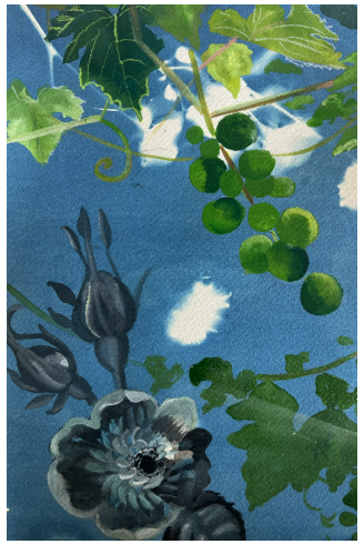  Buds World  
Mixed media on paper 
8” x 11” 
2024