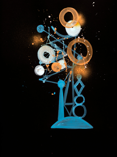  Study for Transmitter  
Mixed Media on Paper 
22” x 30”  
2021 
