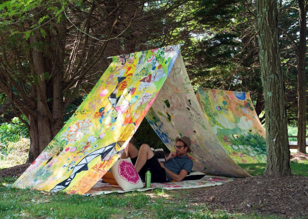  Refuge Meditation Tents 
 Artina, 2017
 Sandy Spring Museum, MD 
 Photo: Brandon Webster  