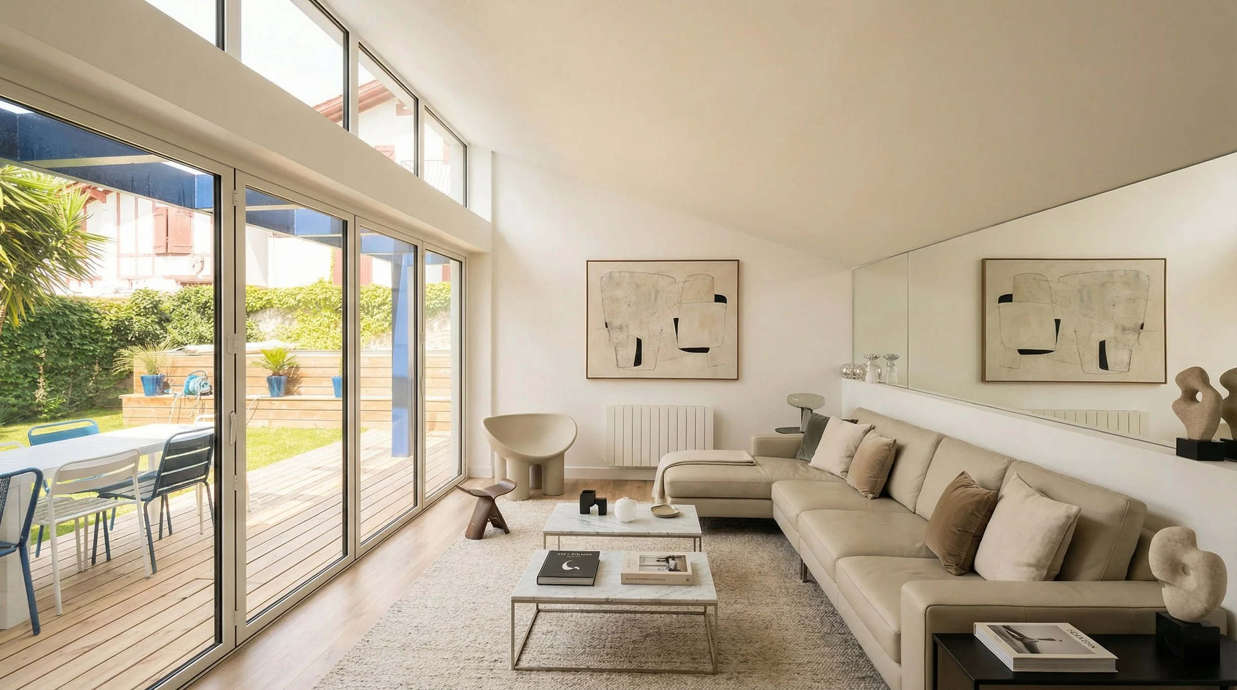 Maison rénovée à Saint-Jean-de-Luz avec extension s’ouvrant sur le jardin