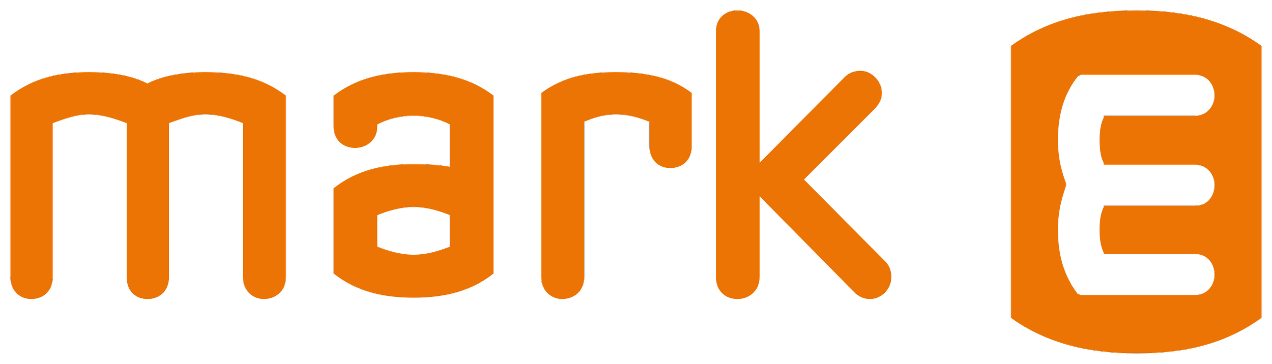 Das Wort 'thanks' in großen orangefarbenen Buchstaben auf schwarzem Hintergrund.