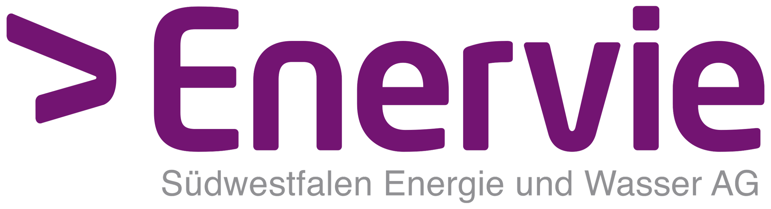 Logo der Firma Elekvie in lila und grau, darunter der Text Südwestfalen Energie und Wasser AG.