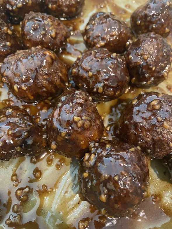 Honey Garlic Vegetarian Meatballs