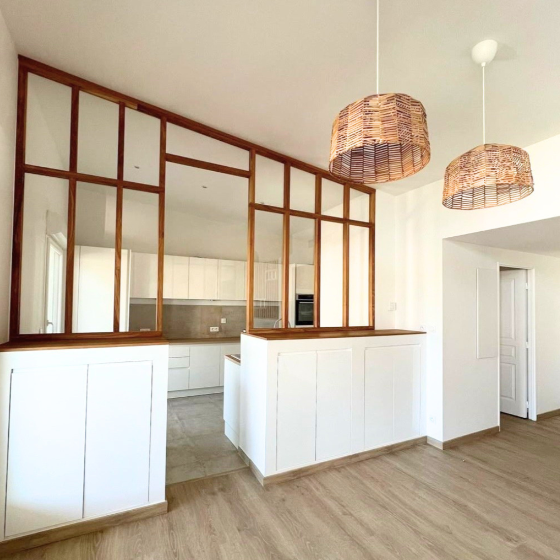 Réalisation Placo - Verrière avec Meubles en Soubassement / Réalisé en collaboration avec @bbdesign