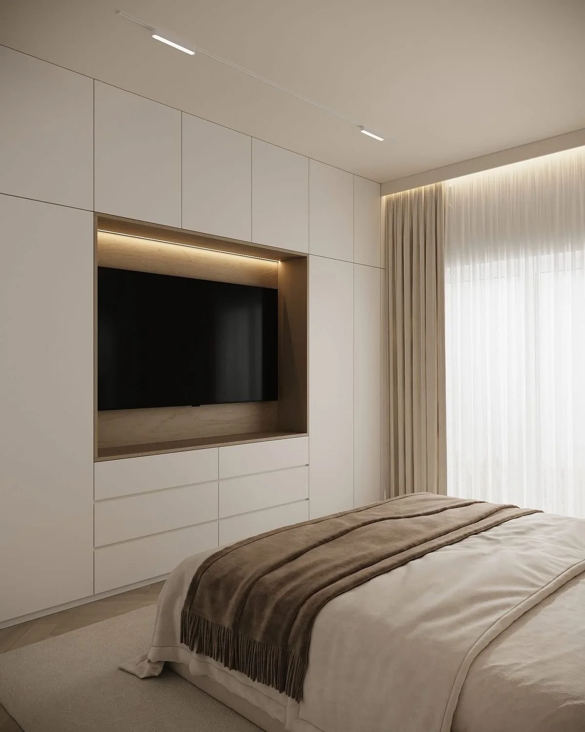 Meuble TV sur mesure à niches et rangements / Inspirations Architecture d'Intérieur  Marseille / © Pinterest