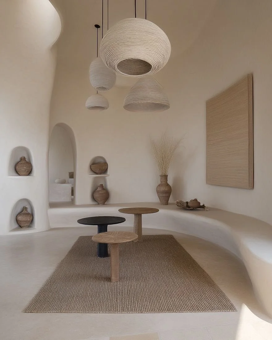 La douceur des courbes d'une banquette sur mesure. © Bienvenue chez Ginette