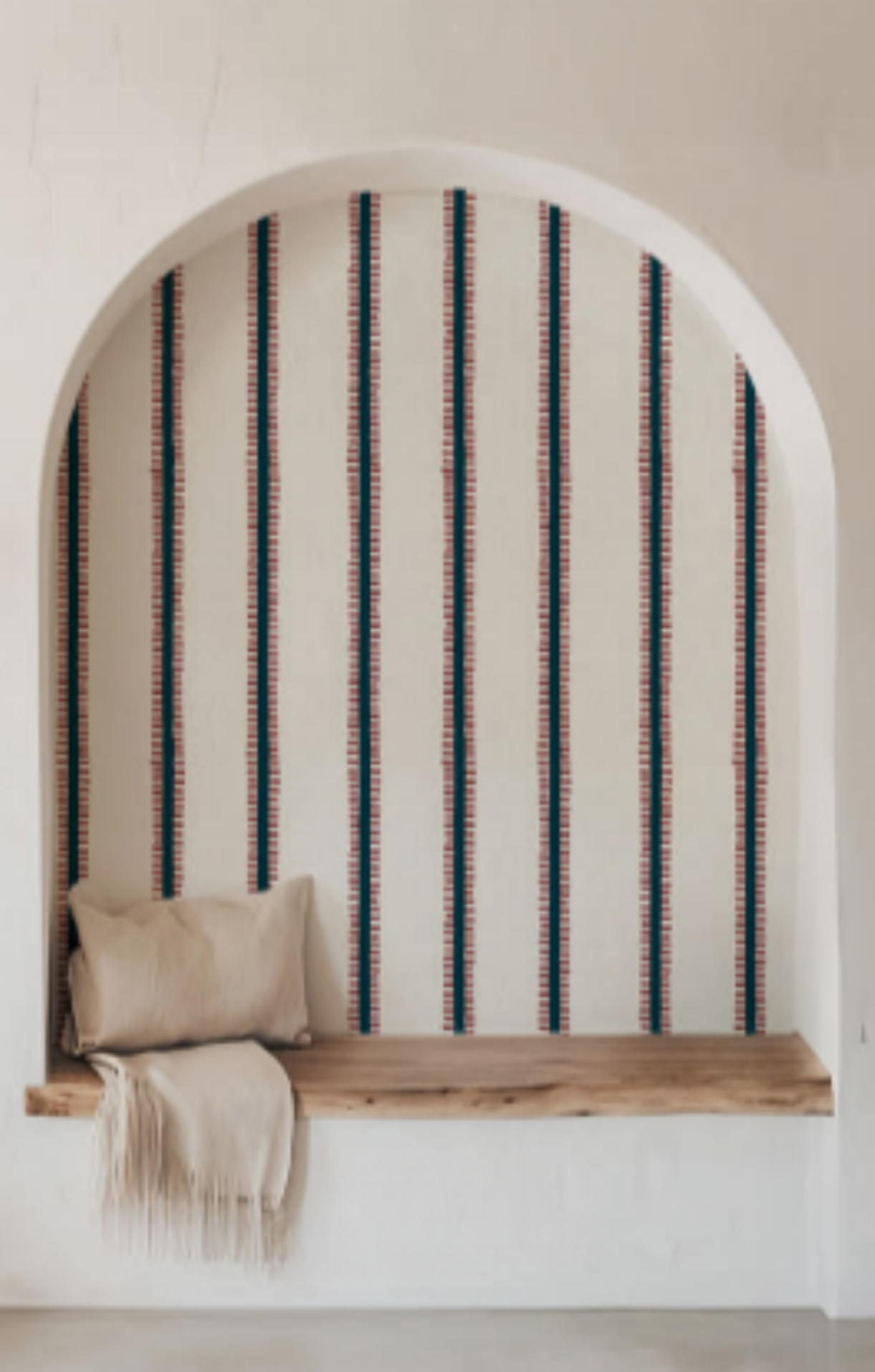 Banquette entrée sur mesure en Arche Papier Peint / Inspirations Architecture d'Intérieur Marseille / © ALF & Mabi