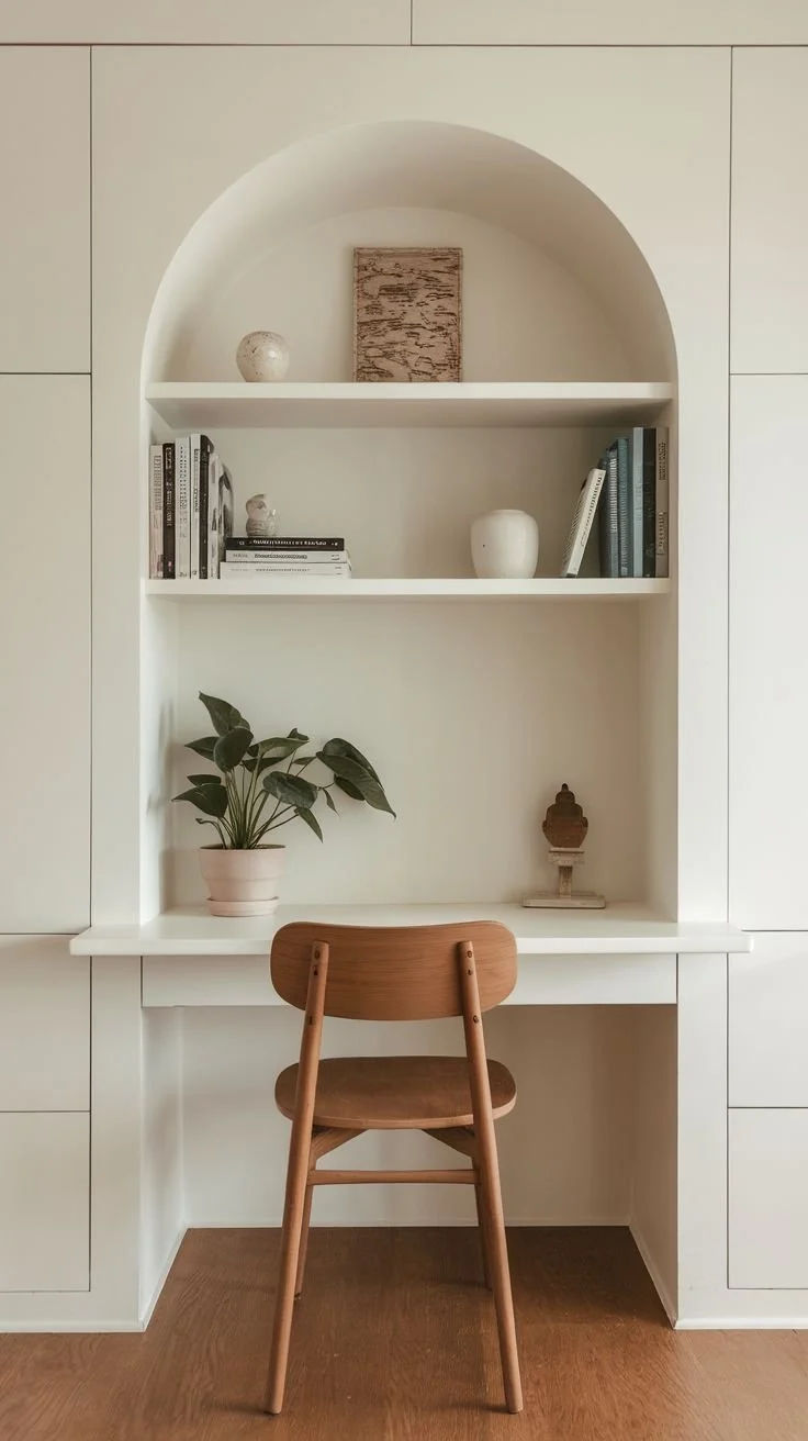 Coin bureau avec niches  sur mesure / Inspirations Architecture d'Intérieur Marseille / © Pinterest
