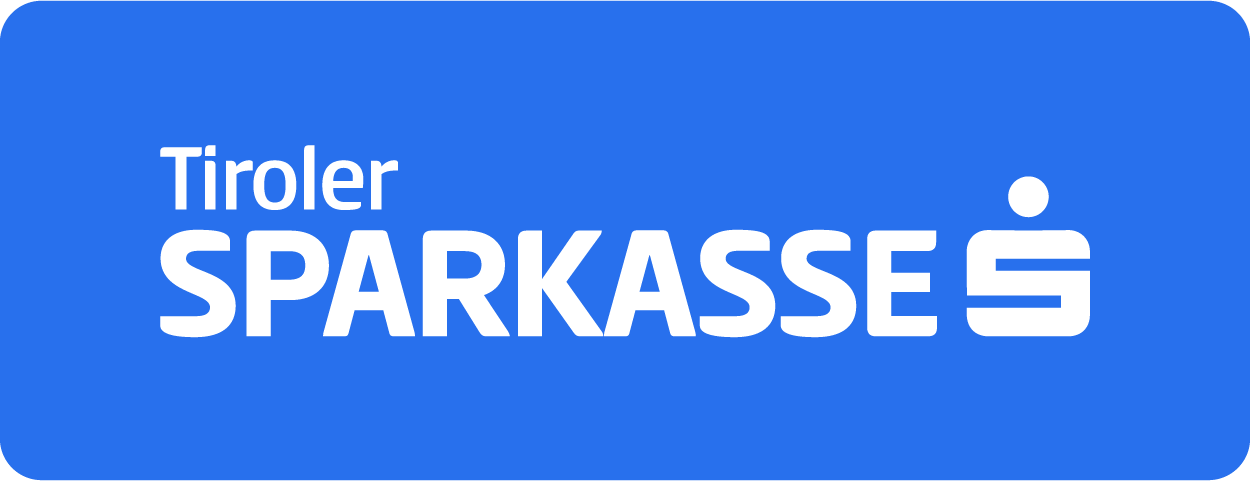 Blue banner with white text that reads "Tiroler Sparkasse".
