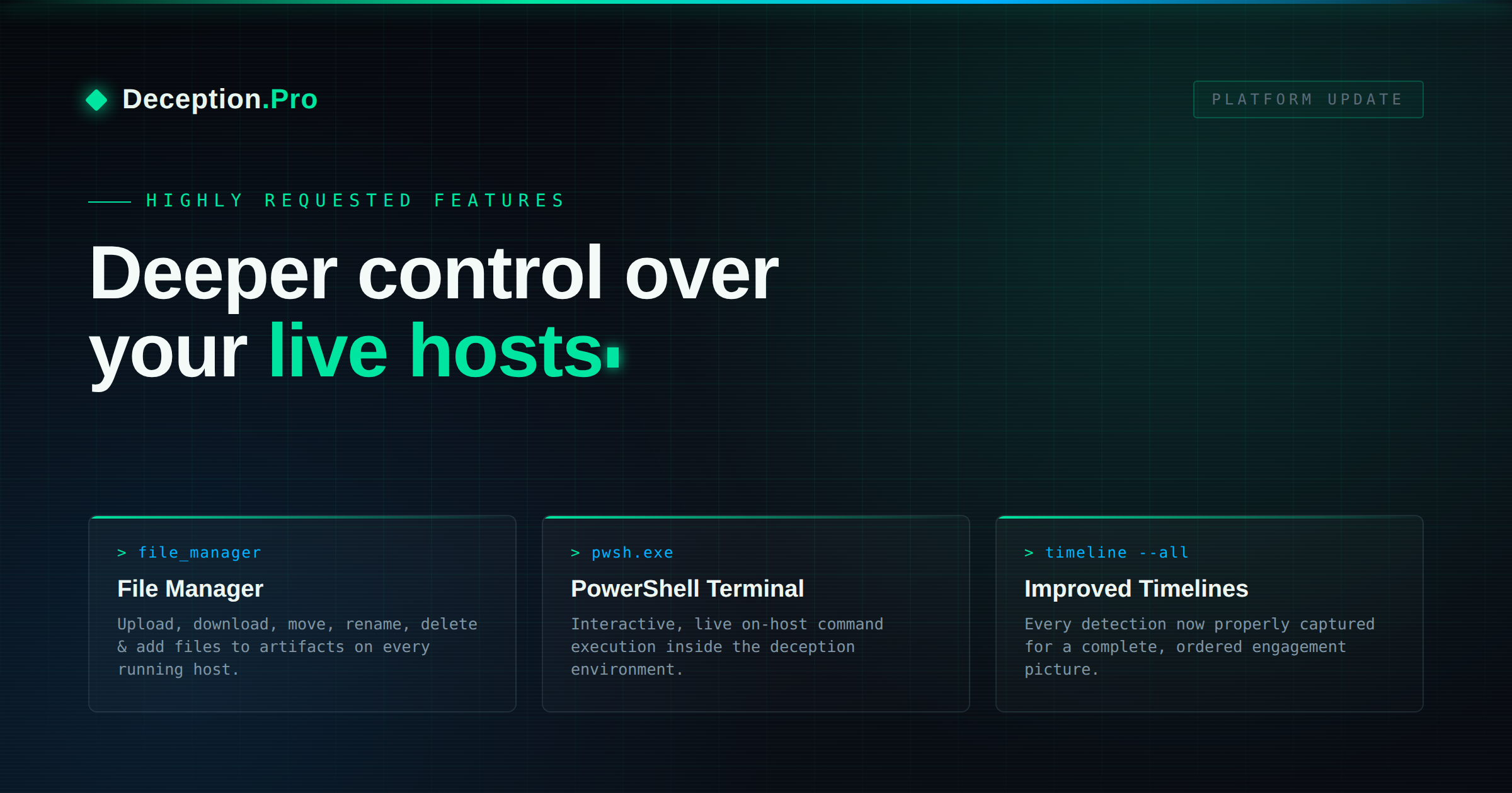 [Update] File Manager, Interactive PowerShell, and Smarter Timelines