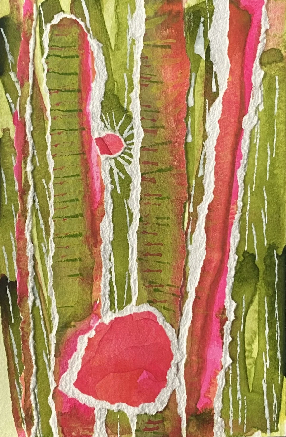 Cactus Rose No. 5 2025, 4"x6"  Available $100