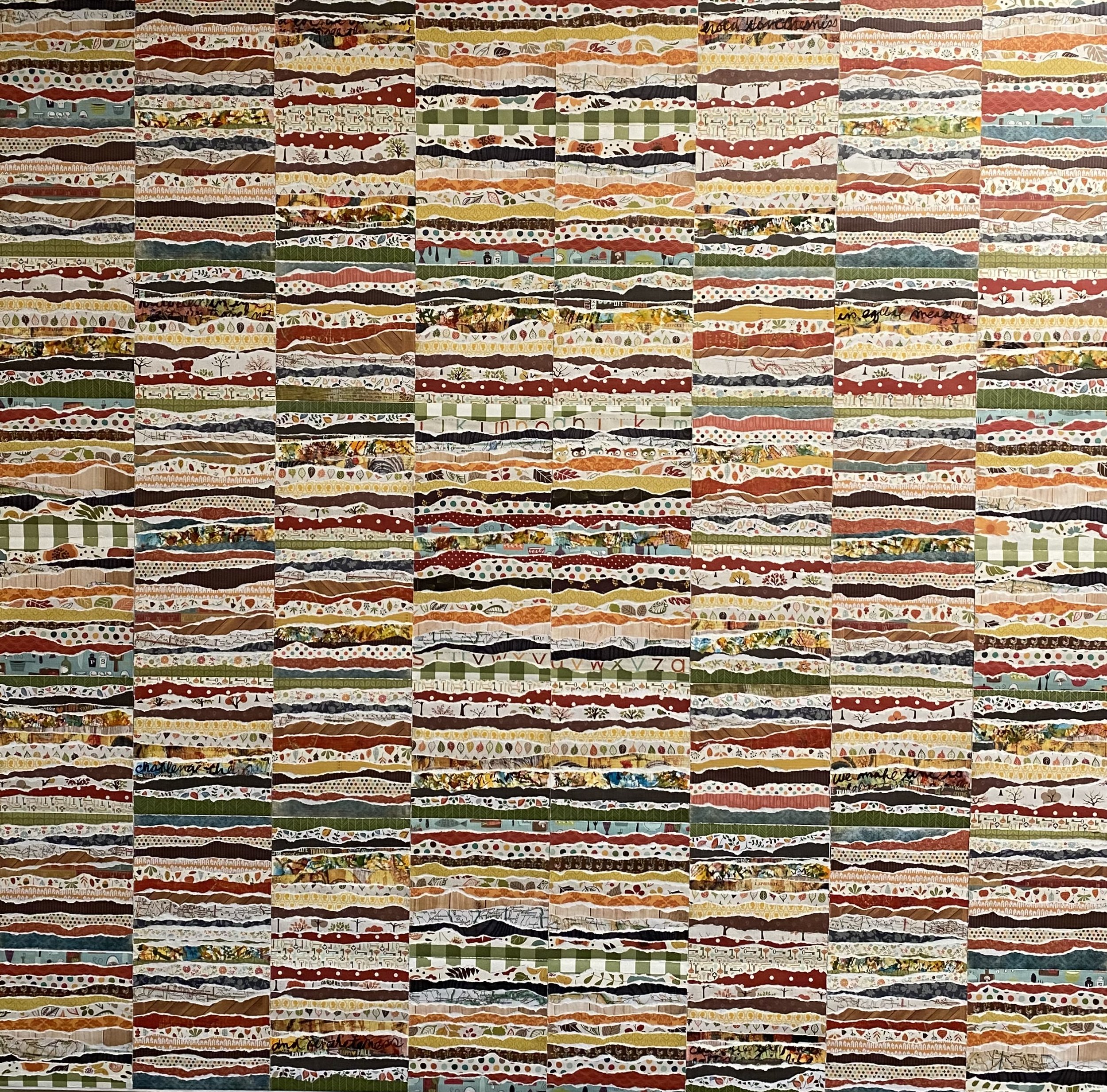 Reunion 2021 48"x48" mixed media collage