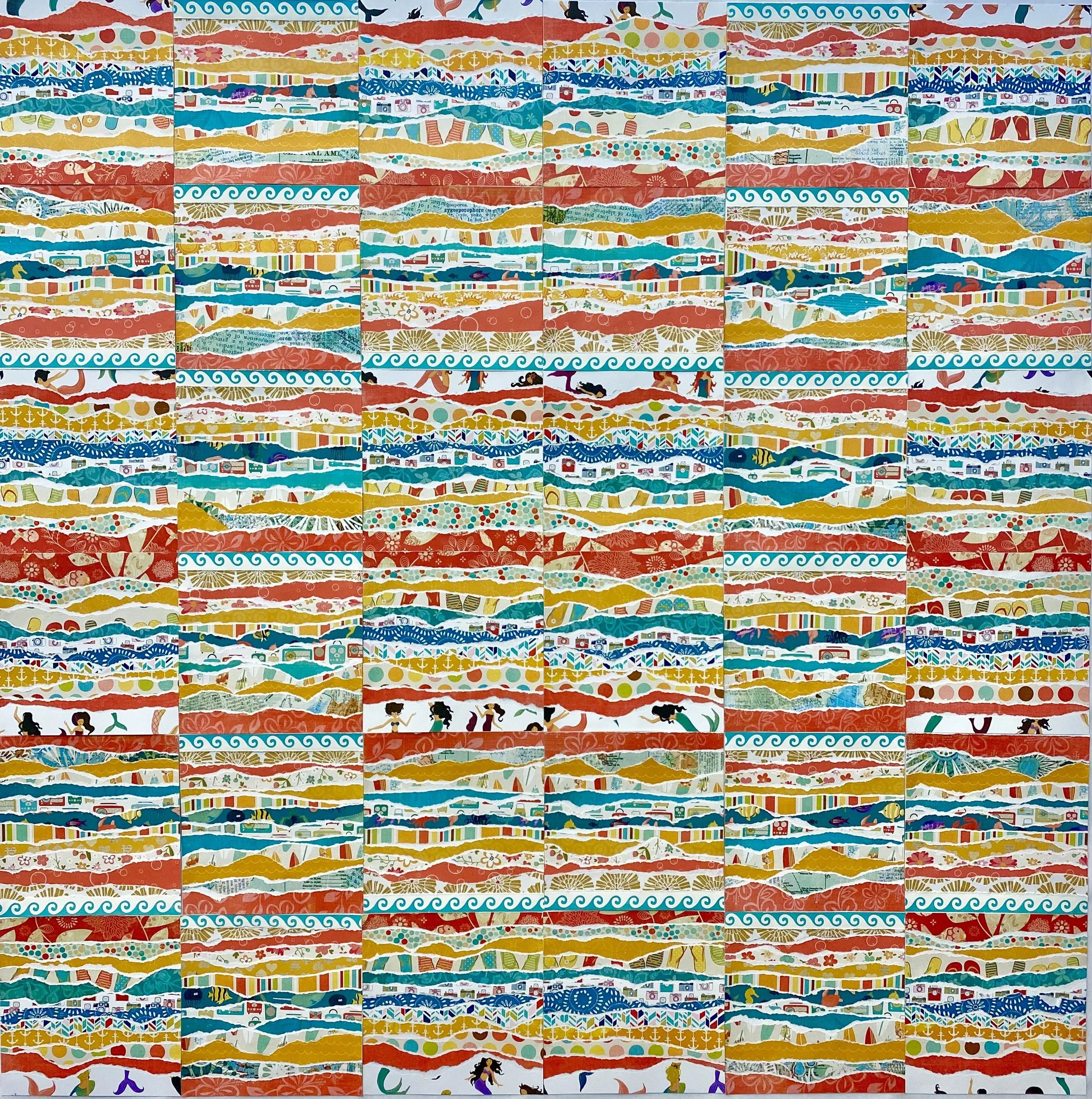 Seagirt 2020, 36" x 36" collage