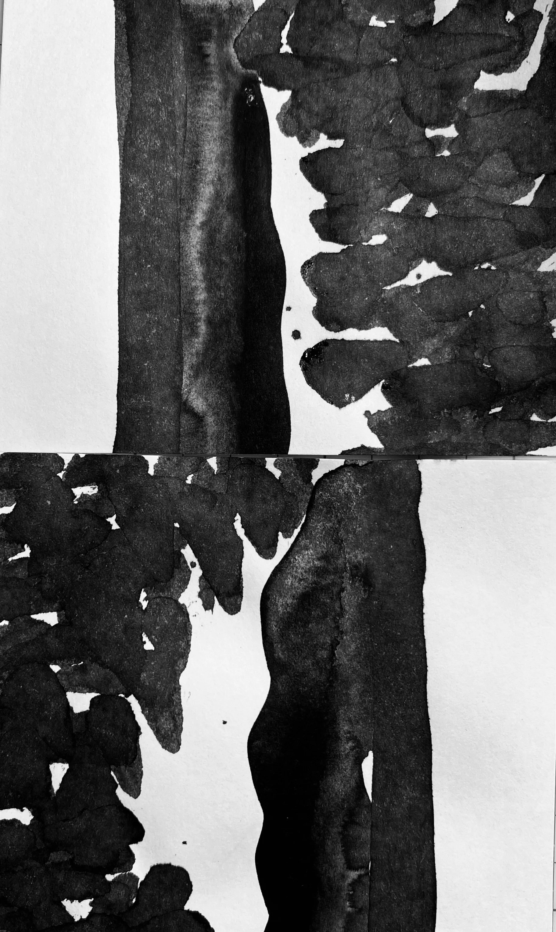 Untitled 2023, 3" x 5" ink collage