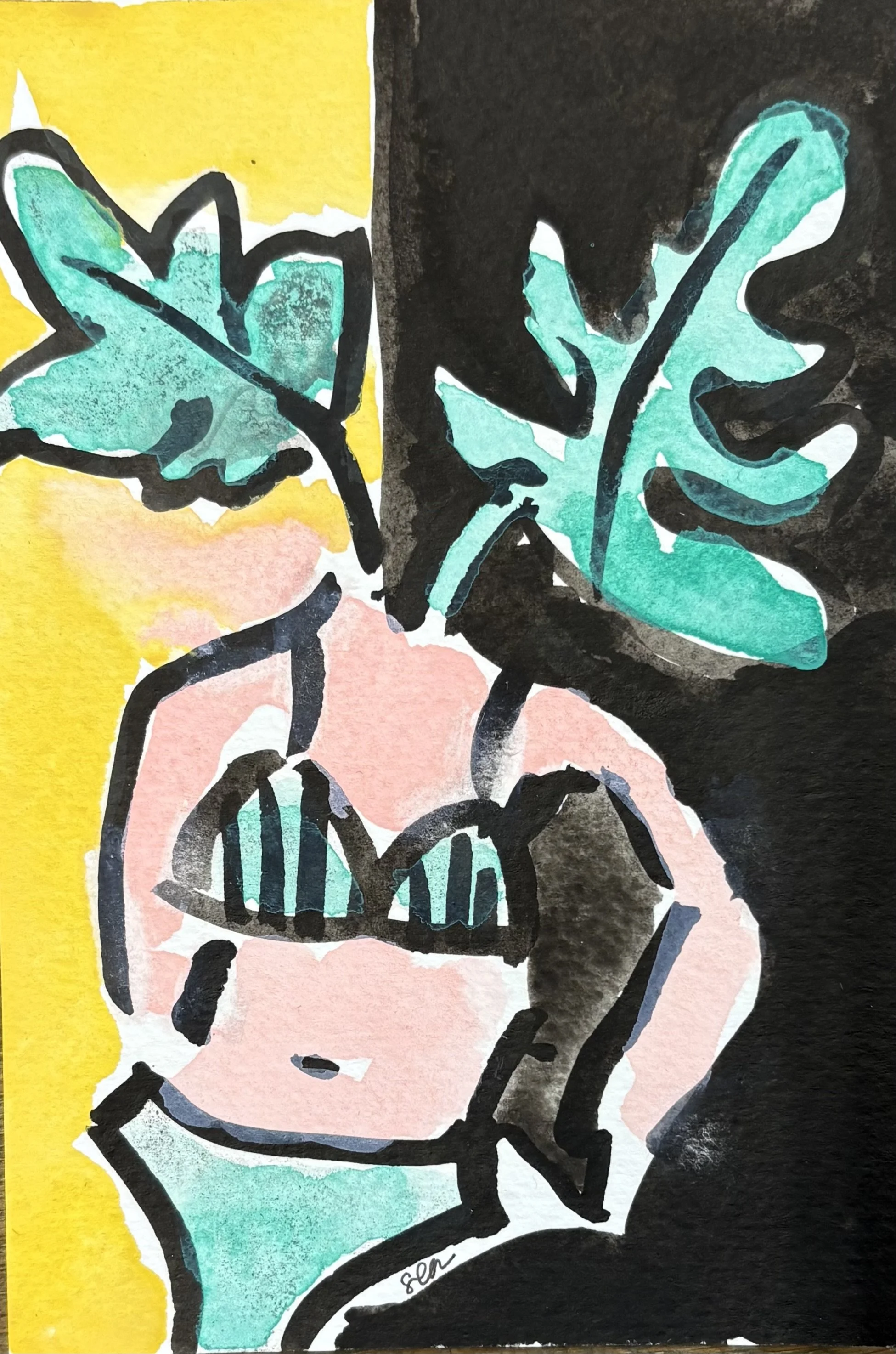 La Monstera (S, 2 C Sol) 2026, 4"x6"   