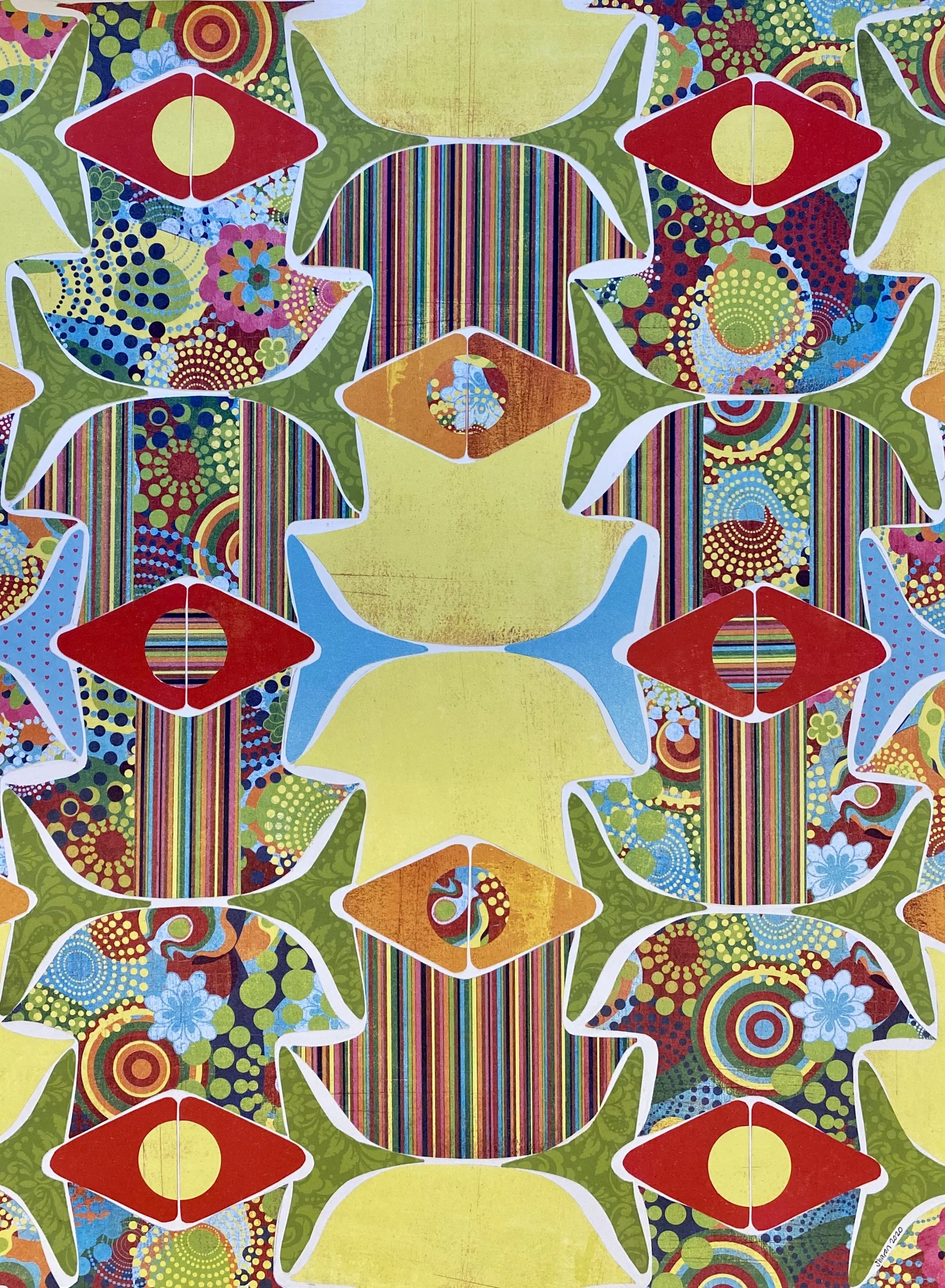 L. tulipifera 2020, 18" x 24" collage