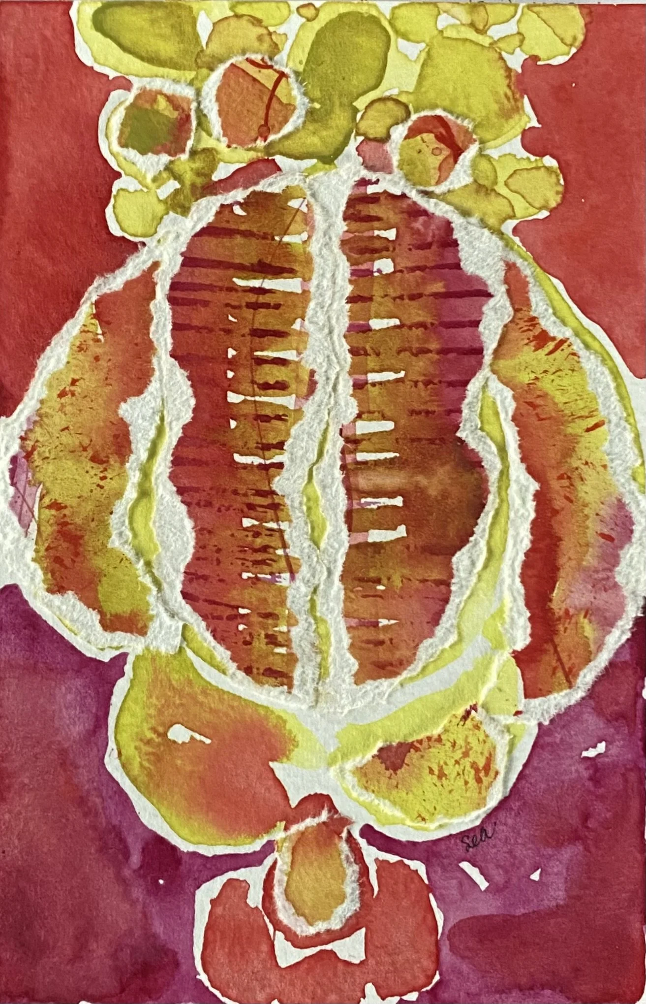 Crimson King No. 3 2025, 4"x6"   Available $100