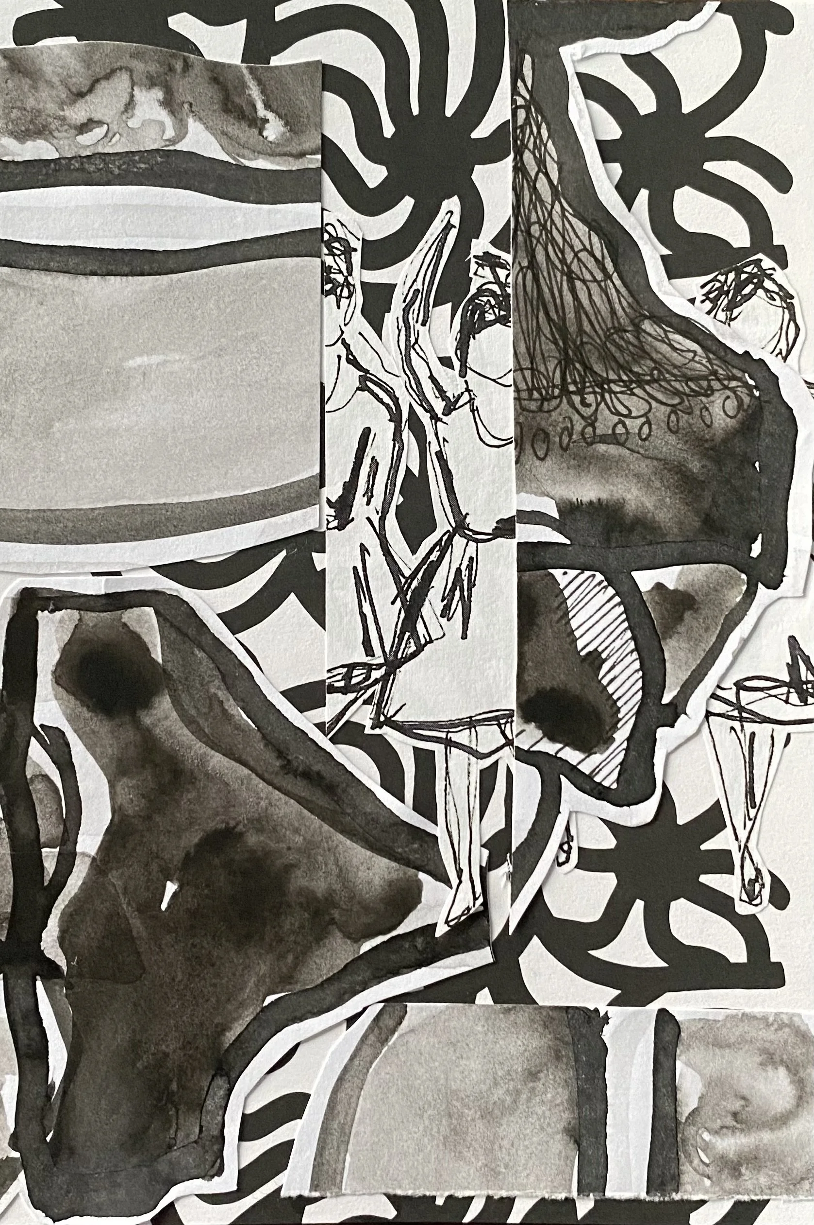 The Parker 2022, 4" x 6" mixed media collage