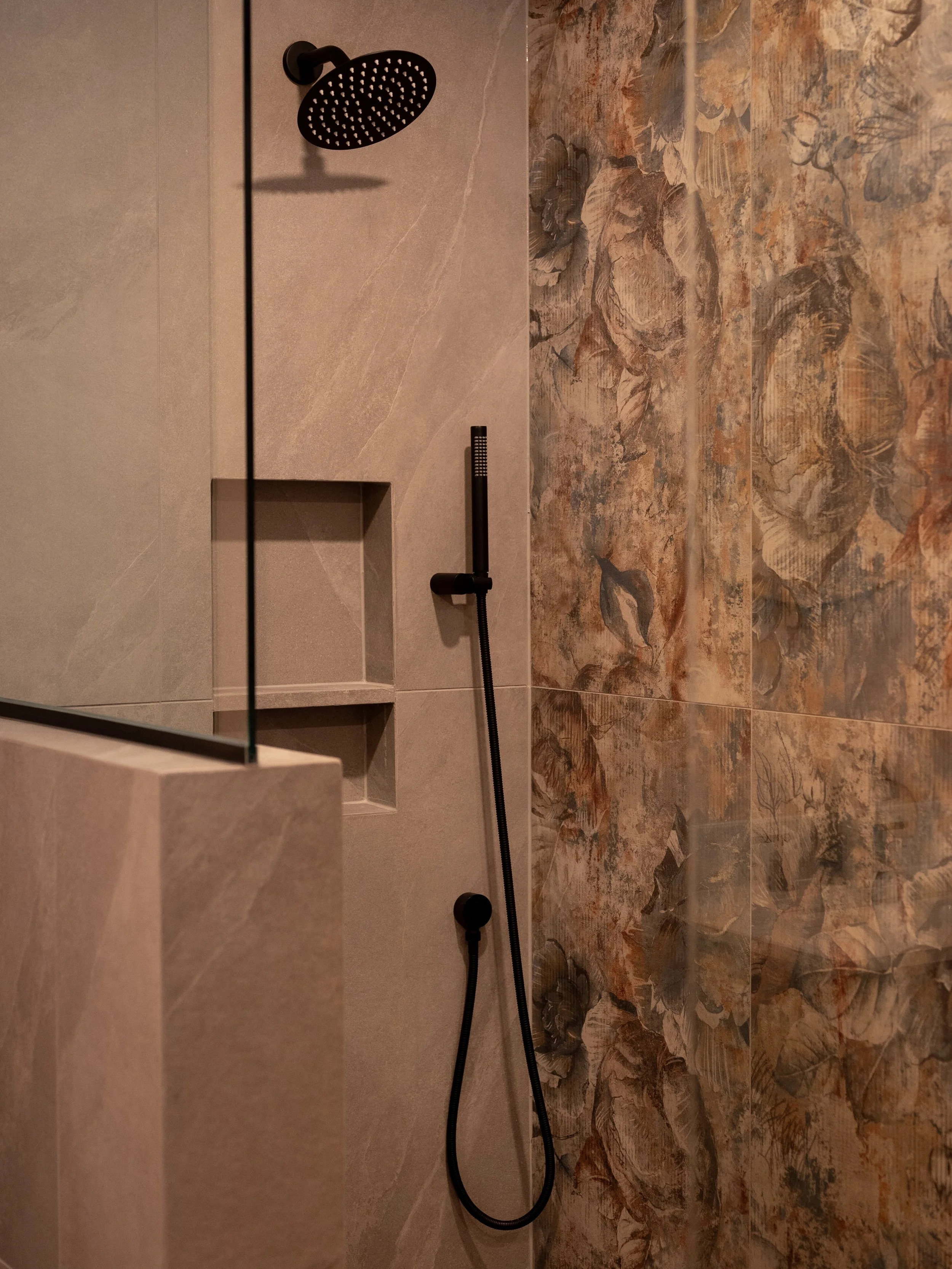 Custom walk-in tile shower installed during Ottawa, Dunrobin bathroom renovation