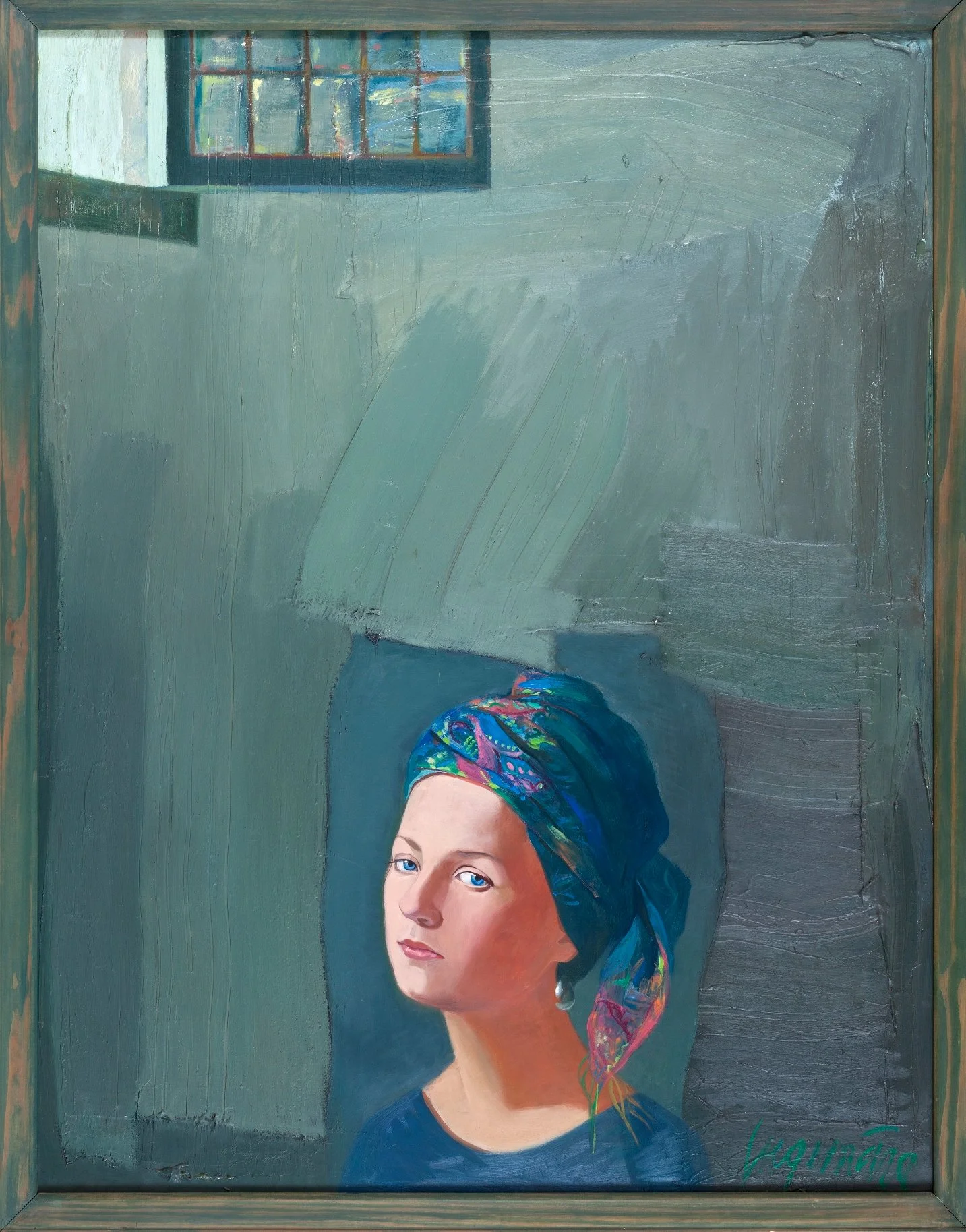 Meitene ar auskaru (2004), 130x110cm
