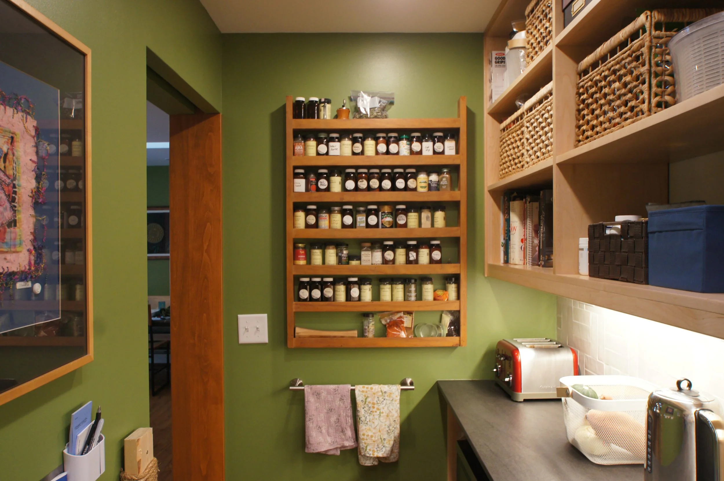 Our carpenters can create something both functional and useful, like this spice rack!